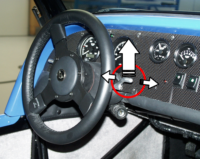 Donkervoort D8 operating manual - Steering column controls